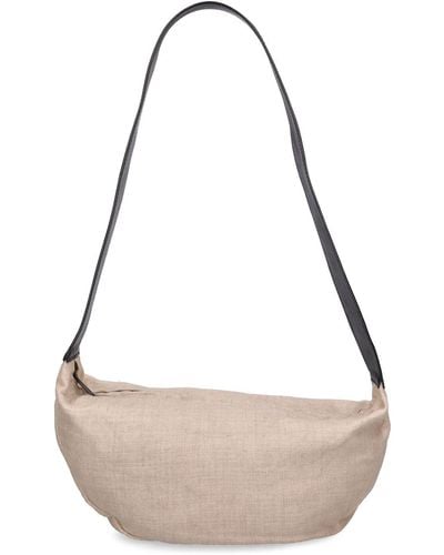 St. Agni Lvr exclusive - petit sac en lin crescent - Gris