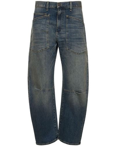 Nili Lotan Jeans shon in cotone - Blu