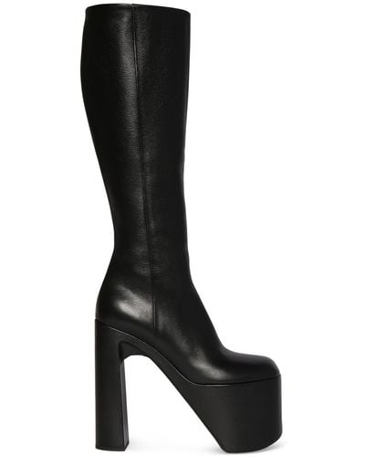 Balenciaga 110Mm Camden Leather Tall Boots - Black