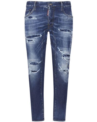 DSquared² Jeans Aus Stretch-denim "tidy Biker" - Blau