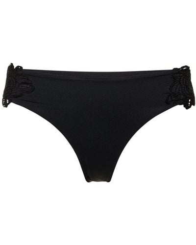 Ermanno Scervino Lycra Embroidery Bikini Bottom - Black