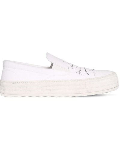 Ann Demeulemeester Charlie Canvas Slip On Low Sneakers - White