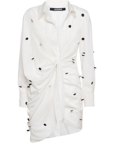 Jacquemus La Robe Bahia Crepe Mini Dress - White