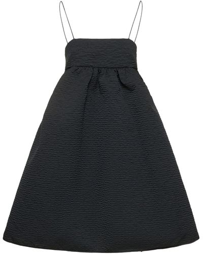 Cecilie Bahnsen Lisbeth Mini Dress W/gathered Pockets - Black