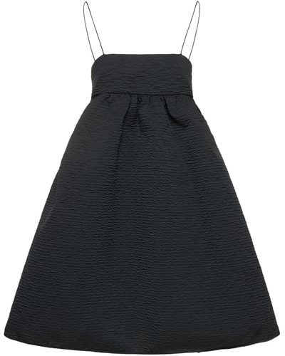 Cecilie Bahnsen Lisbeth Mini Dress W/gathered Pockets - Black