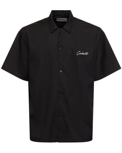 Carhartt Camisa de algodón con manga corta - Negro