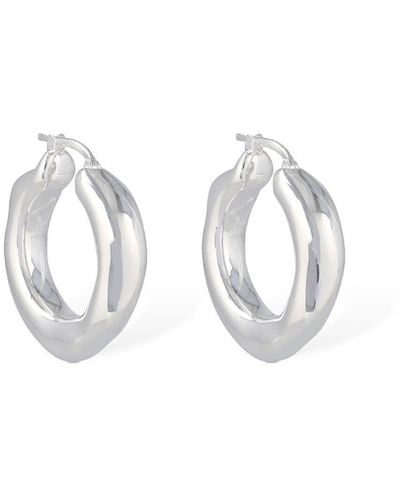 Jil Sander New Lightness 1 Hoop Earrings - White