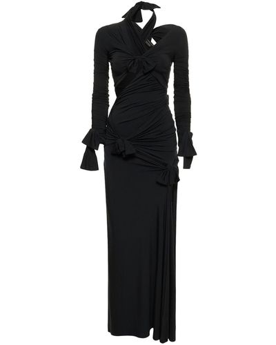 Balenciaga Wrap Stretch Dress in Black