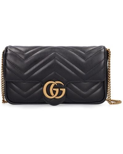 Gucci Bolso mini gg marmont 2.0 de piel - Gris