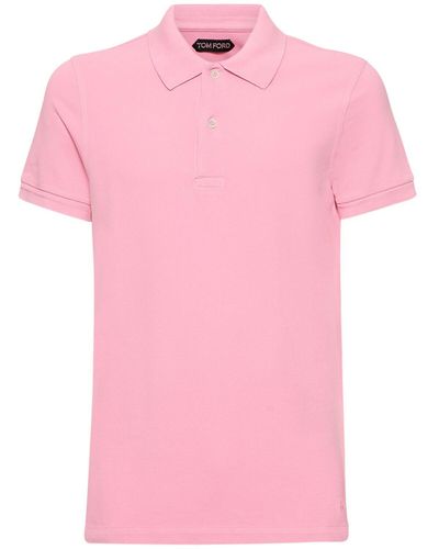 Tom Ford Tennis S/S Piquet Polo - Pink