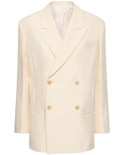The Row Cosima Wool & Silk Twill Jacket - White