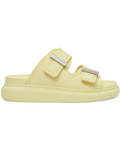 Alexander McQueen 50Mm Rubber Slide Sandals - Yellow