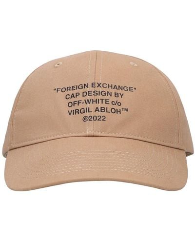 Off-White c/o Virgil Abloh Foreign Exchange Cotton Baseball Cap - Natural