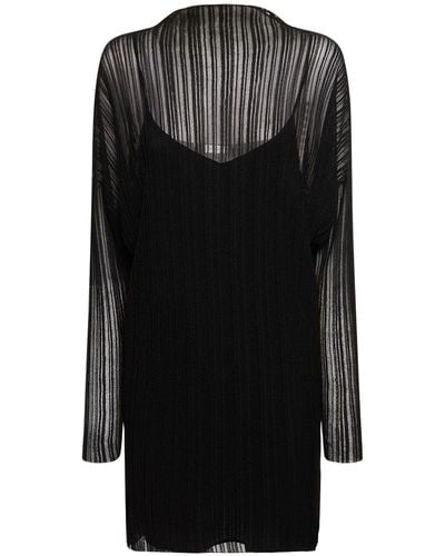 Anine Bing Clare Viscose Blend Mini Dress - Black