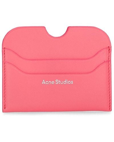 Acne Studios Porta carte di credito grande r elmas in pelle - Rosa