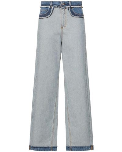 Marni Jeans anchos de denim de algodón - Azul