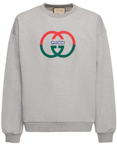 Gucci Sweatshirt Aus Baumwolle - Grau