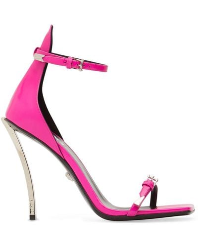 Versace 110Mm Leather Sandals - Pink