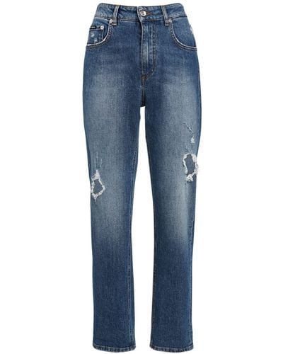 Dolce & Gabbana Jeans boyfriend fit in distressed - Blu
