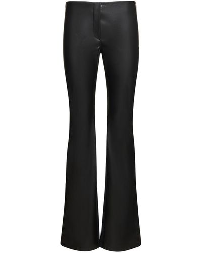 Coperni Pantalon évasé en simili-cuir - Noir