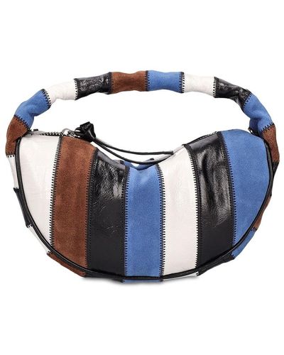 BY FAR Baby Cush Patchwork Leather Bag - Blue