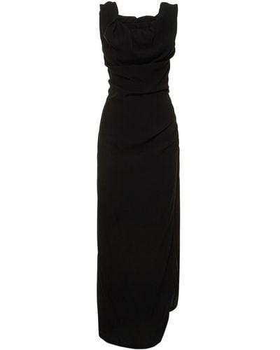 Vivienne Westwood Ginnie Draped Cady Long Dress - Black