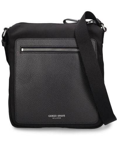 Giorgio Armani Logo Crossbody Bag - Black