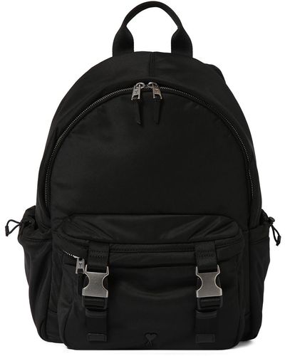 Ami Paris Adc Zipped Bomber Backpack - Black
