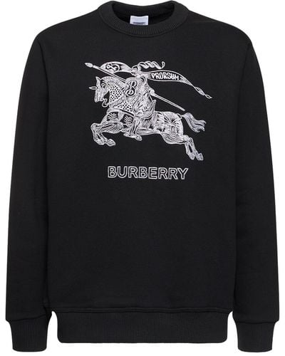 Burberry Sweat-shirt à col ras-du-cou avec logo darby - Noir