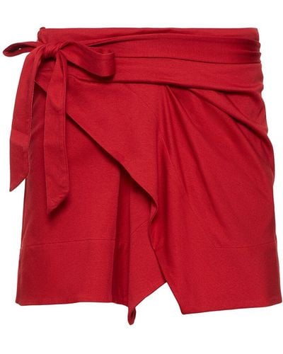 Isabel Marant Minigonna berenice in cotone - Rosso