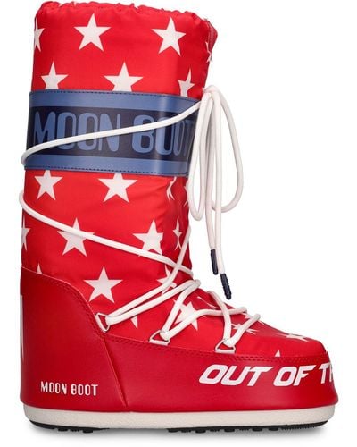 Moon Boot Botas altas - Rojo