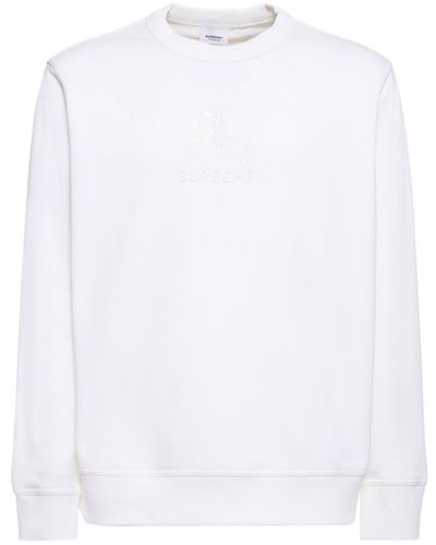 Burberry Sweatshirt Mit Logo "tyrall" - Weiß