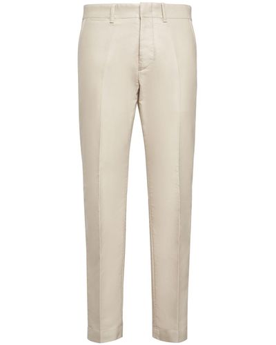 Tom Ford Compact Cotton Chino Trousers - Natural