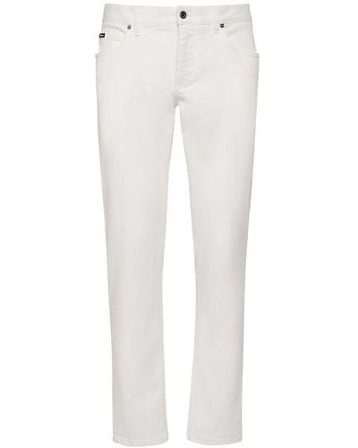 Dolce & Gabbana Washed Denim Regular Jeans - White