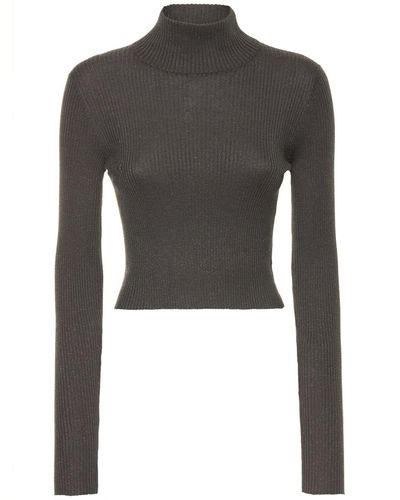 Brunello Cucinelli Crop-top Aus Kaschmirmischung - Grau