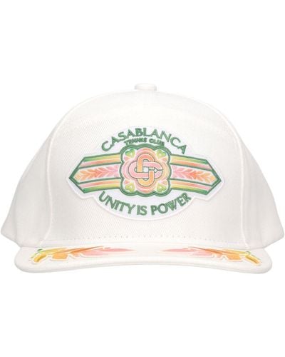 Casablancabrand Unity Is Power Cotton Baseball Cap - White