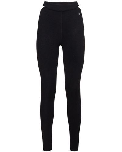 Anine Bing Aimee Stretch Jersey leggings - Black