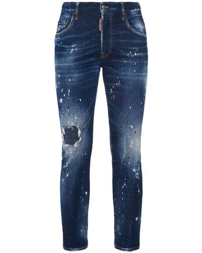 DSquared² Jeans Aus Baumwolldenim "skater Fit" - Blau