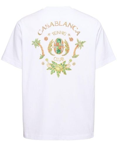 Casablancabrand T-shirt Aus Bio-baumwolle "joyaux D'afrique'" - Weiß