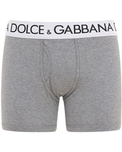 Dolce & Gabbana コットンボクサーブリーフ - グレー