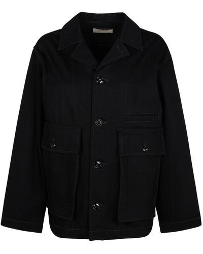 Lemaire Boxy Fit Cotton Jacket - Black