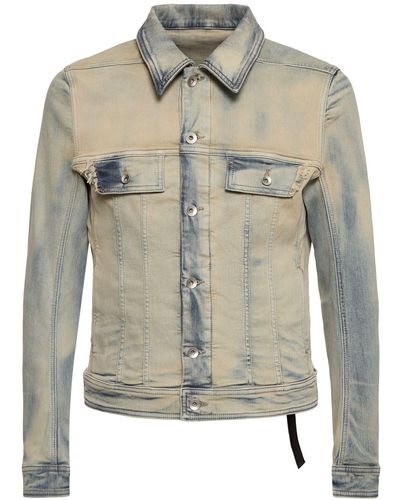 Rick Owens DRKSHDW Truckerjacke Aus Denim "trucker Jkt" - Grau