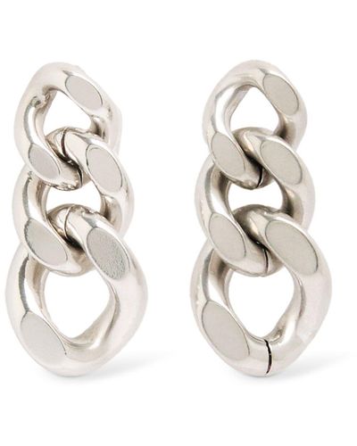 Jil Sander Small Chain Pendant Earrings - Metallic
