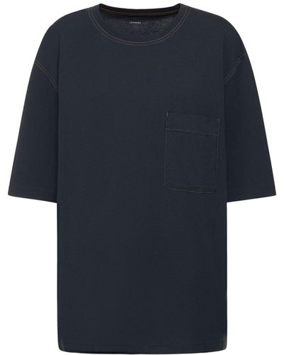 Lemaire Patch Pocket Cotton T-Shirt - Blue