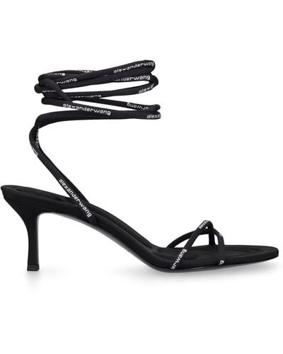 Alexander Wang 65mm Helix Faux Leather Sandals - Black