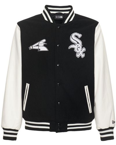 KTZ White Sox Varsity Jacket - Black