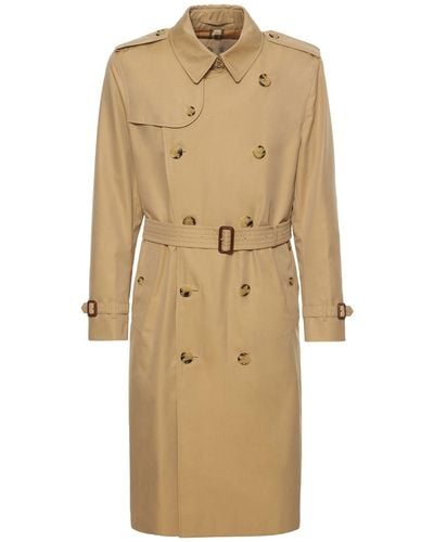 Burberry Trench-coat long en coton kensington - Neutre