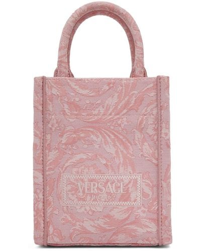 Versace Mini Barocco Jacquard Tote Bag - Pink
