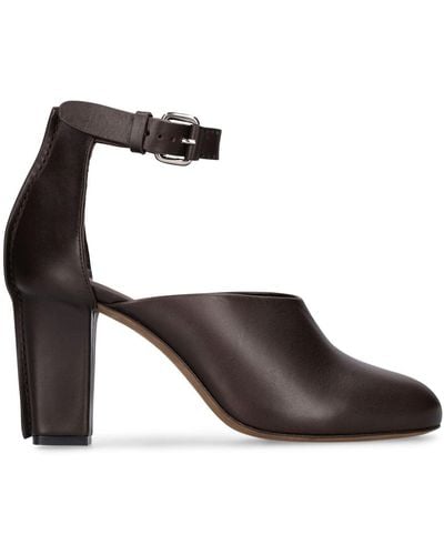 Lemaire 80Mm Leather High Heels - Black