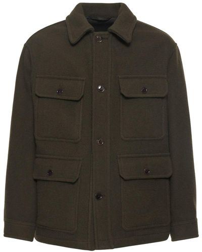 Lemaire Wool Hunting Shirt Jacket - Green